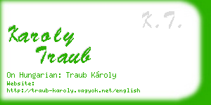 karoly traub business card